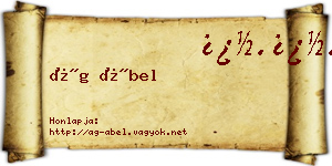 Ág Ábel névjegykártya