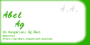 abel ag business card